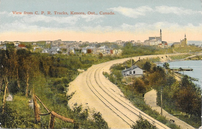 CPR tracks Kenora, early 1900s